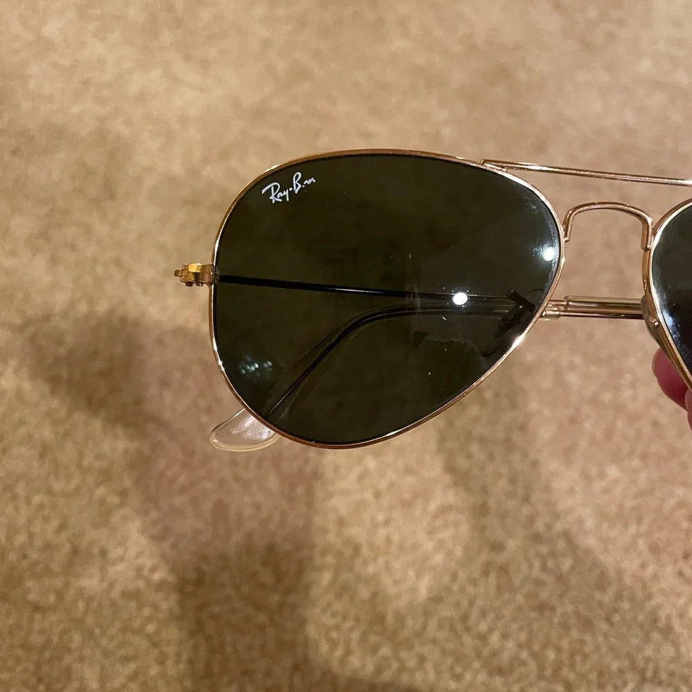 Ray-Ban Gold Aviator Sunglasses - Picture 12 of 16
